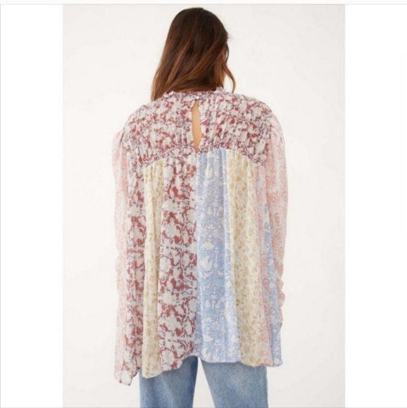 Free people Merrie Mixed-Print Tunic size s new - Picture 13 of 14